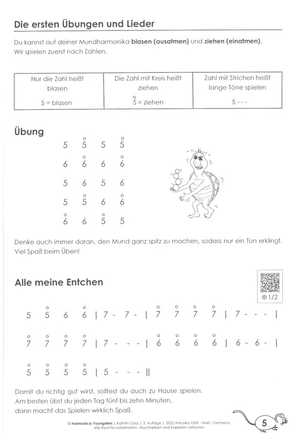 Harmonica-Youngsters (+QR-Codes)