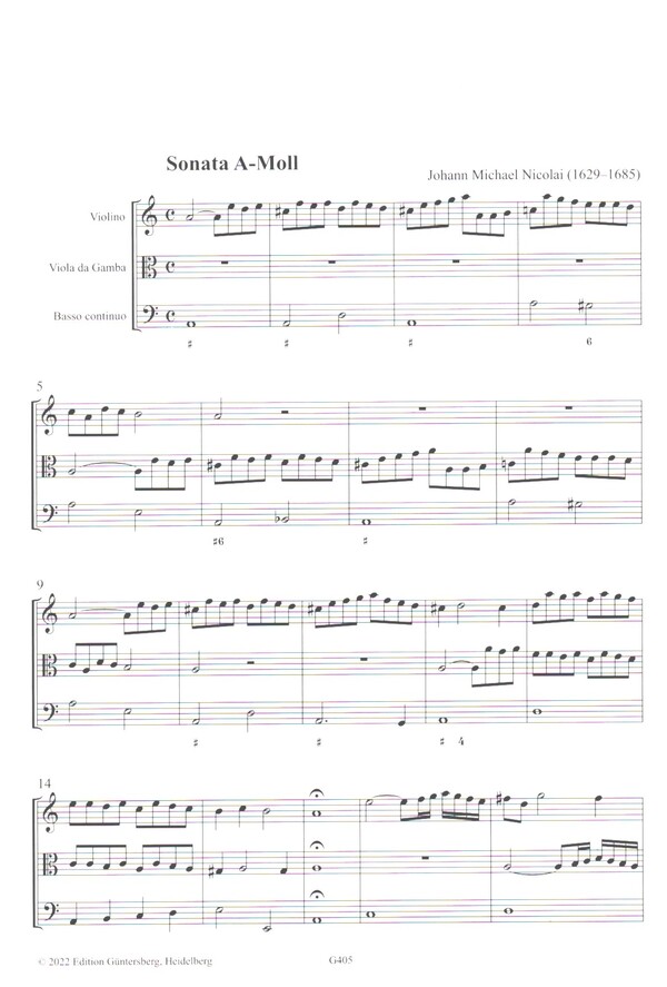 Sonata a-Moll ( Nicolai) und Ciaccona D-Dur (S. Capricornus)