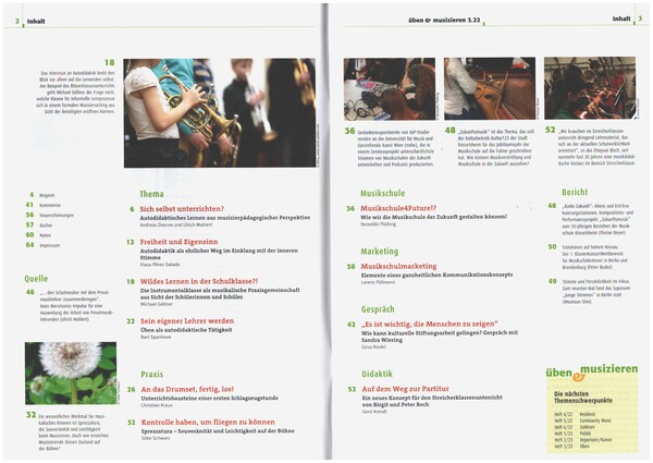Üben und musizieren 03/2022 Juni/Juli 2022