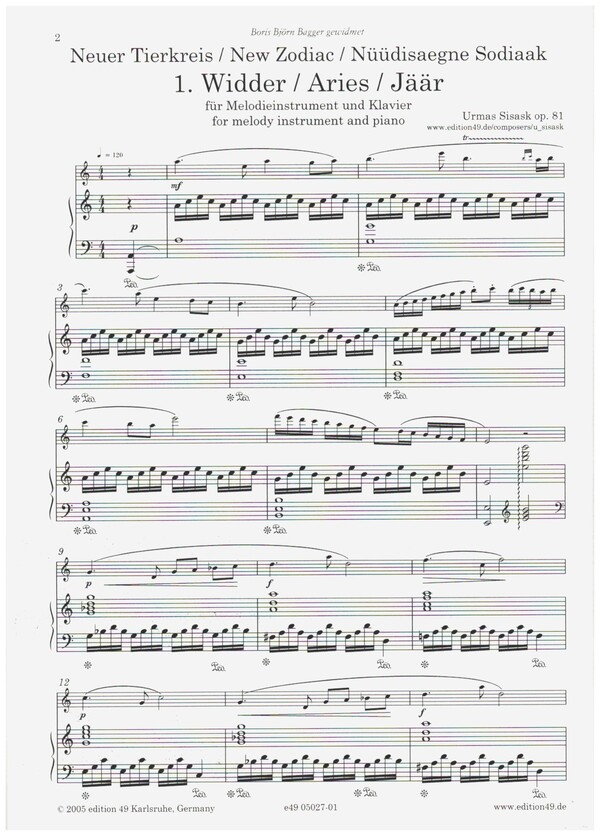 Neuer Tierkreis op.81 Widder