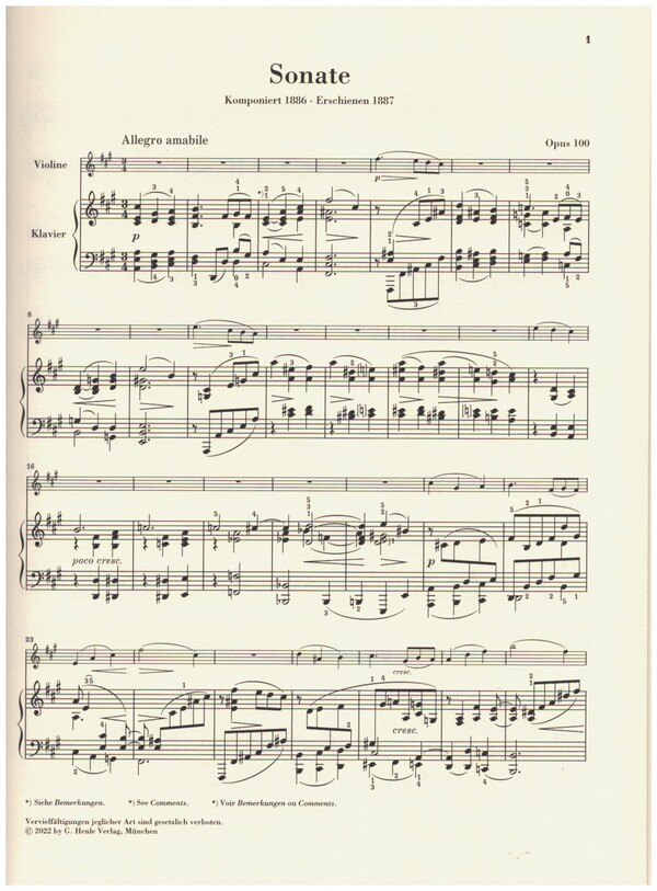 Sonate A-dur op.100