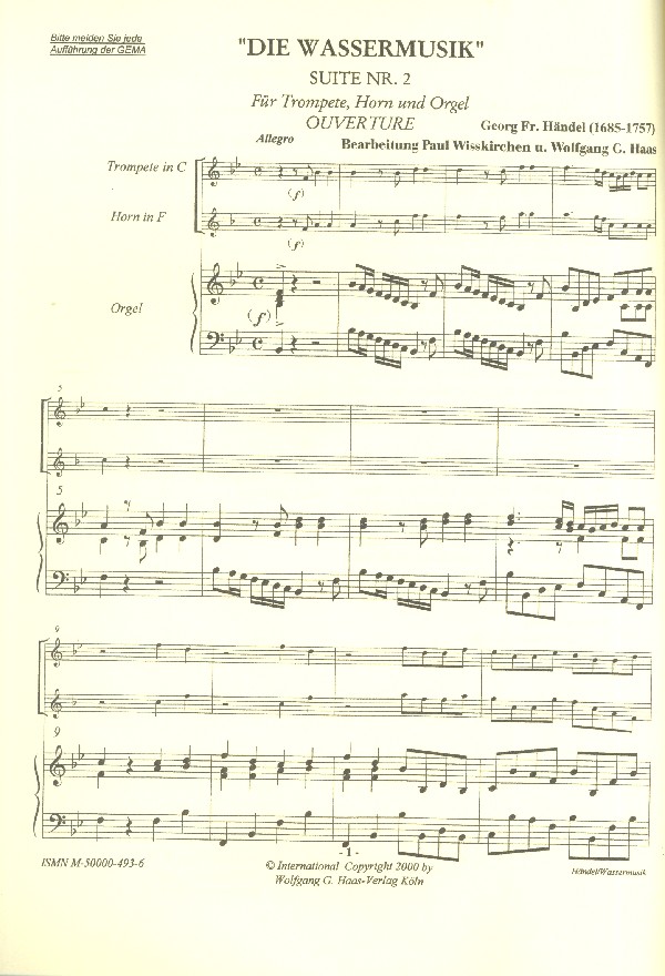 Suite Nr.2 aus der Wassermusik