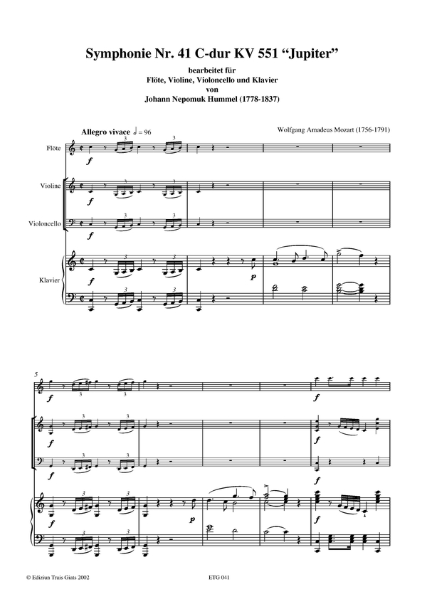 Sinfonie C-Dur KV551