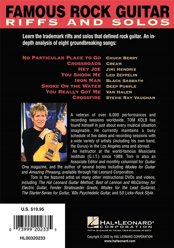 Famous Rock Guitar DVD Video