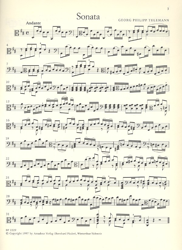 Sonate für Viola da gamba solo und