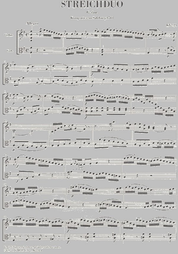 Streichduos KV423 und KV424