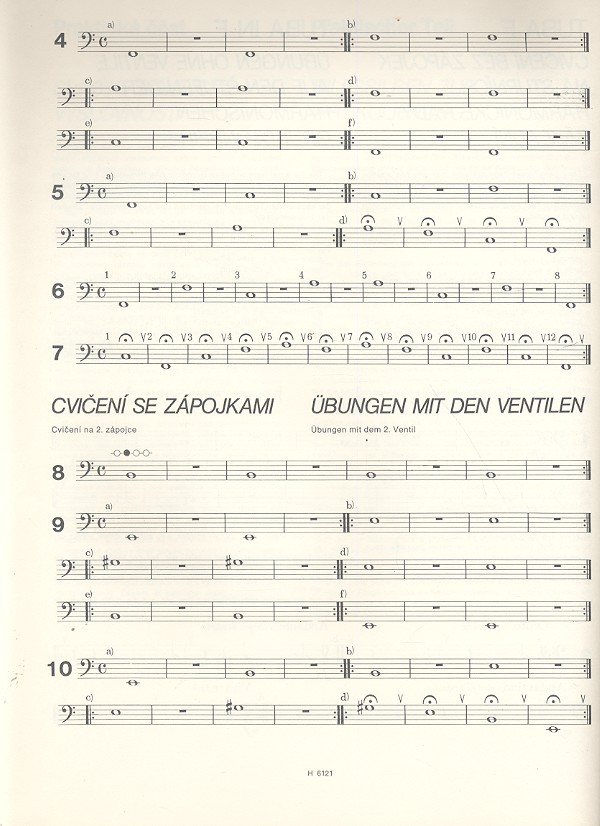 Schule für Tuba in F und in B