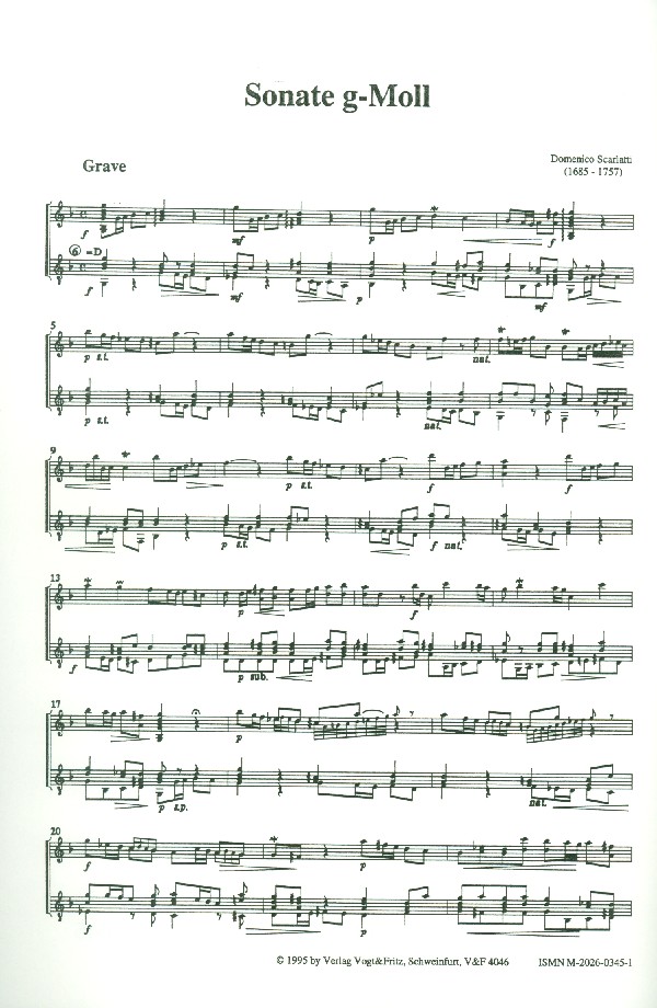 Sonate g-Moll K88 und d-Moll K89