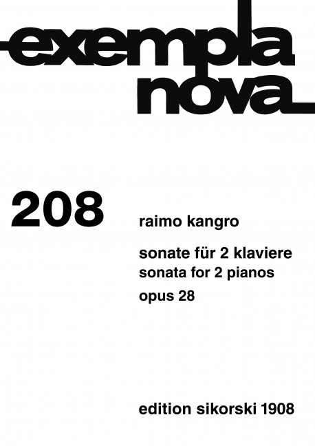 SONATE OP.28 FUER 2 KLAVIERE