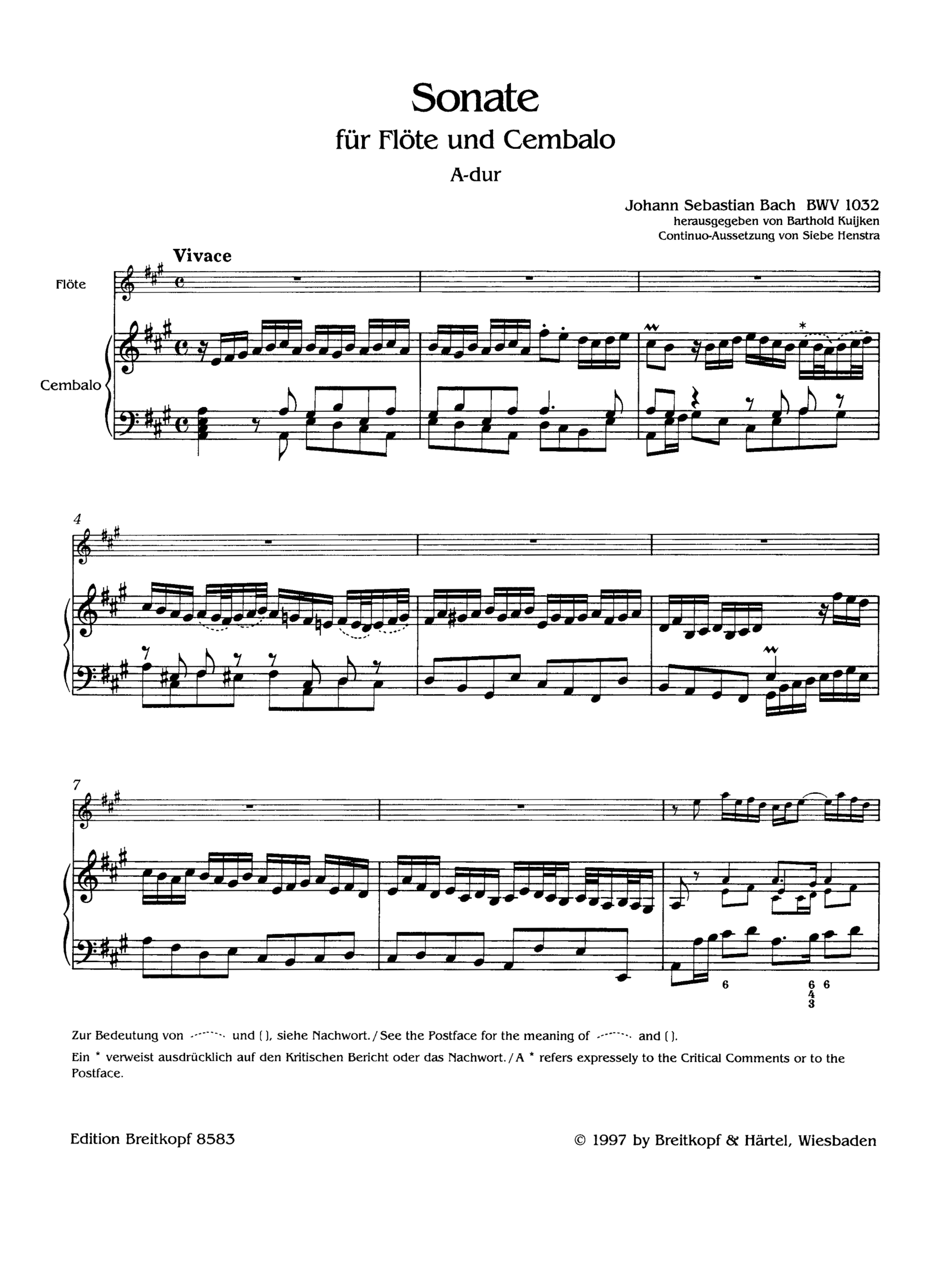 Sonate A-Dur BWV1032