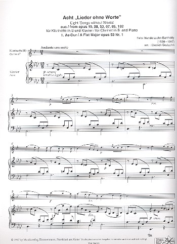 8 'Lieder ohne Worte'