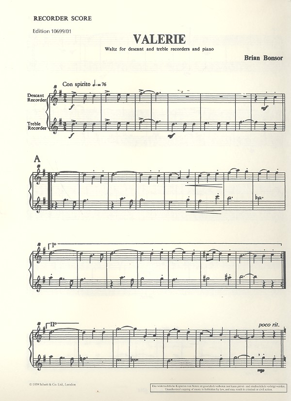 Valerie Waltz for descant and