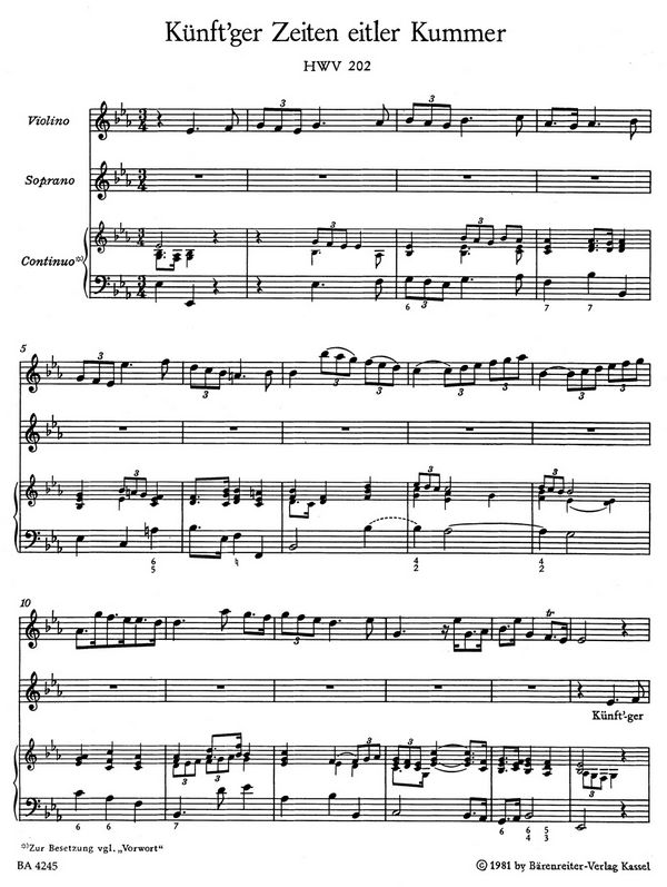 9 deutsche Arien HWV202-210 