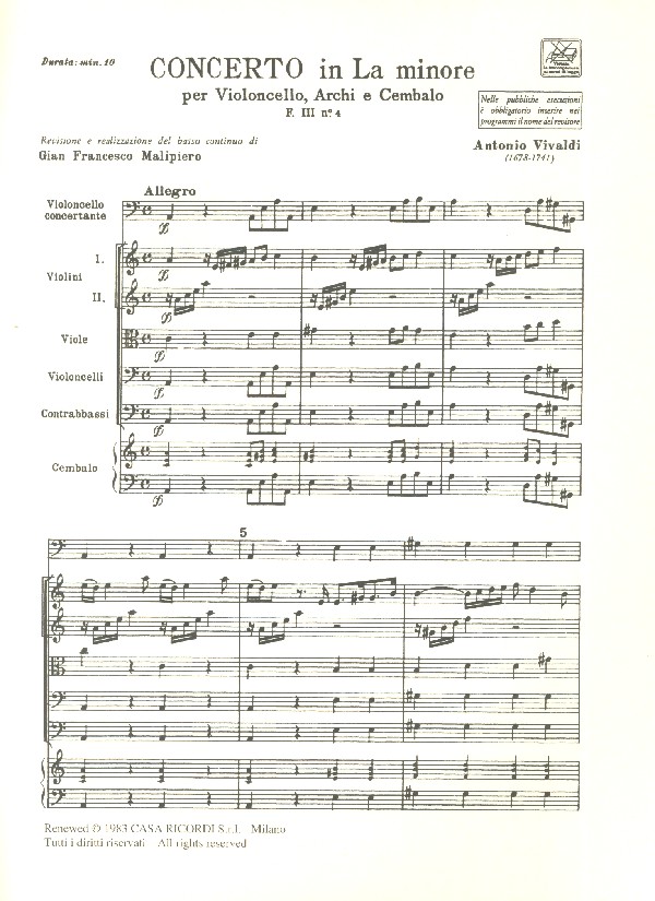 Konzert a-Moll F.3,4