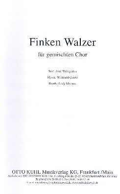 Finkenwalzer für gem Chor