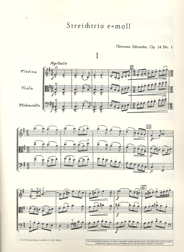 Streichtrio e-Moll op.14,1