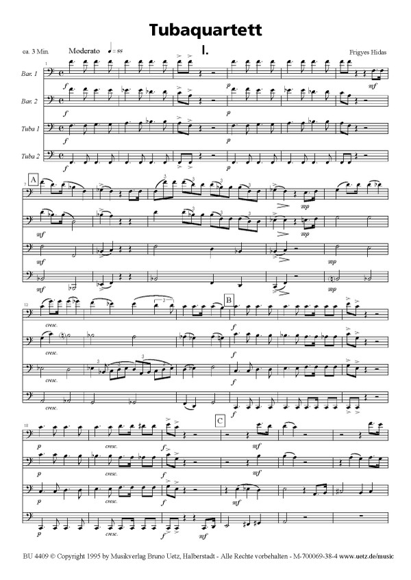 Quartett für 4 Tuben