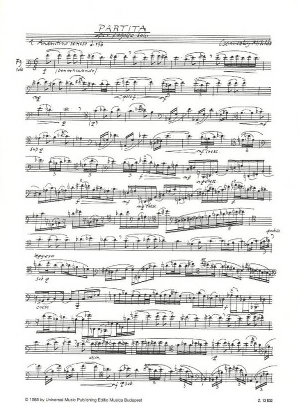 PARTITA PER FAGOTTO SOLO