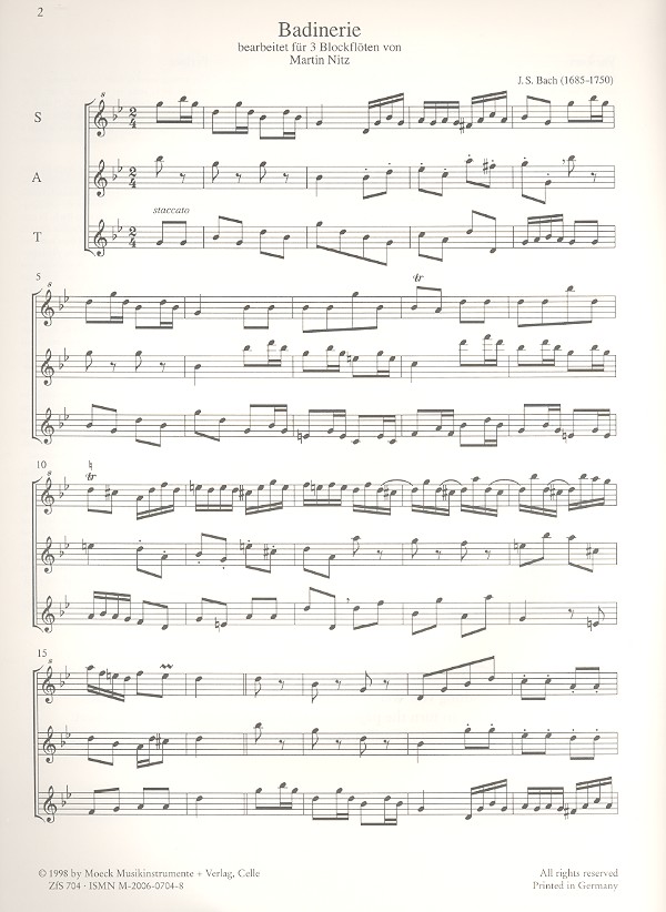 Badinierie aus der Orchestersuite h-Moll BWV1067