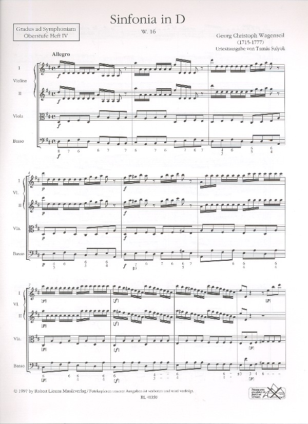 Sinfonia D-Dur (W.16)
