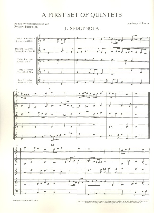 Fünfstimmige Sätze Band 1