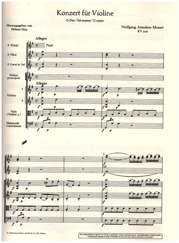 Kozert G-Dur KV216