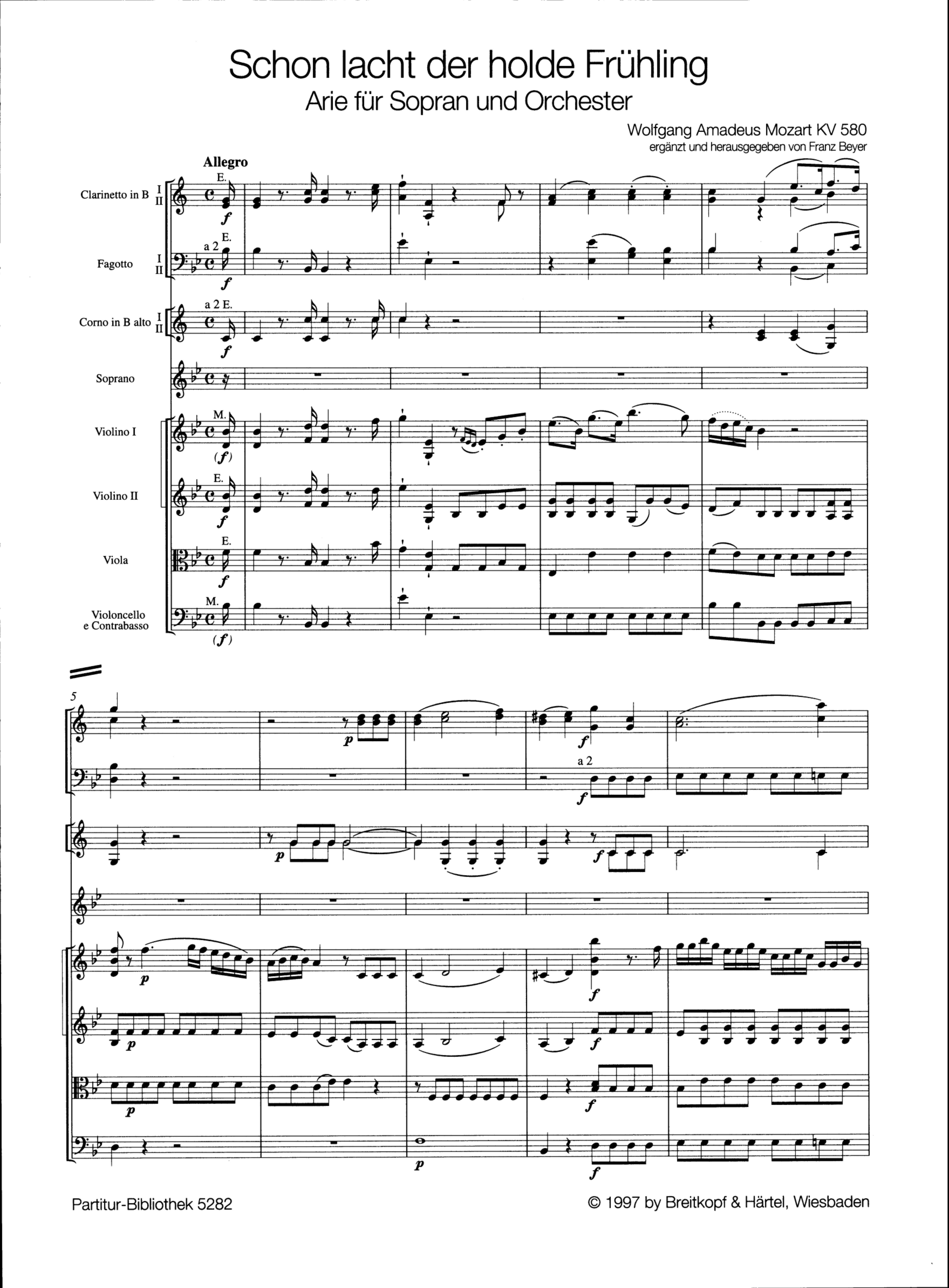 Schon lacht der holde Frühling KV580