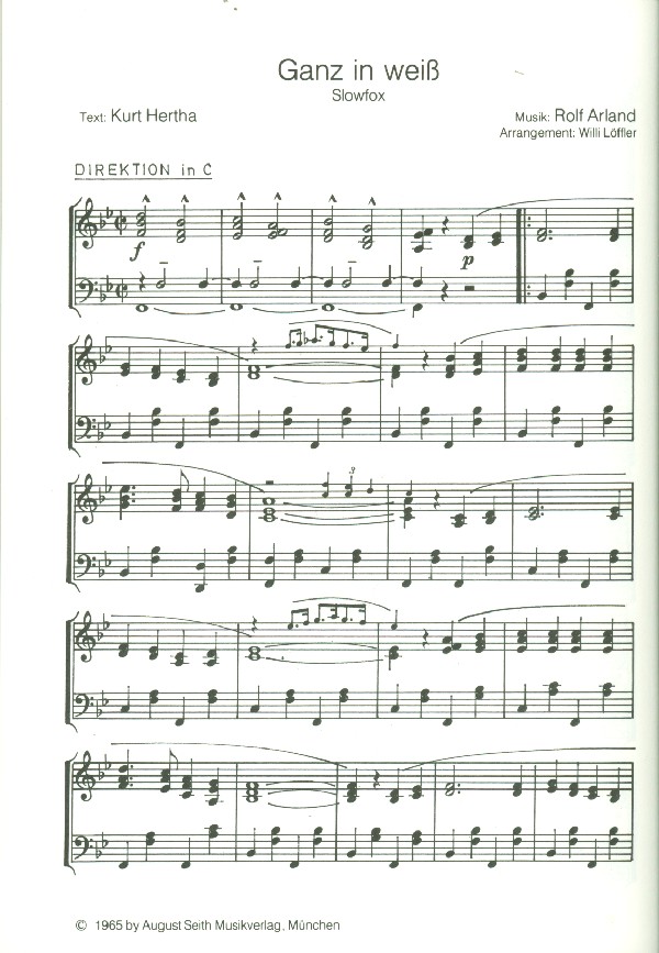 Ganz in weiß  und  Rosen der Liebe