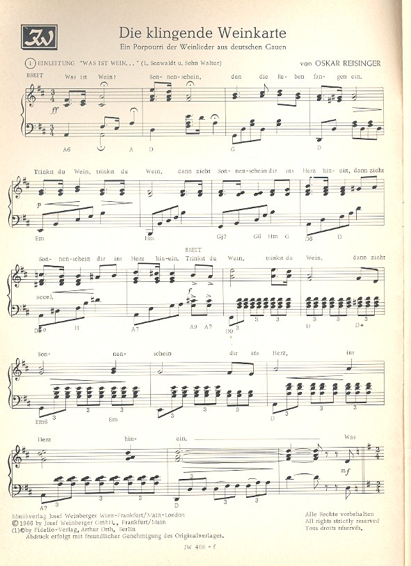 Die klingende Weinkarte: