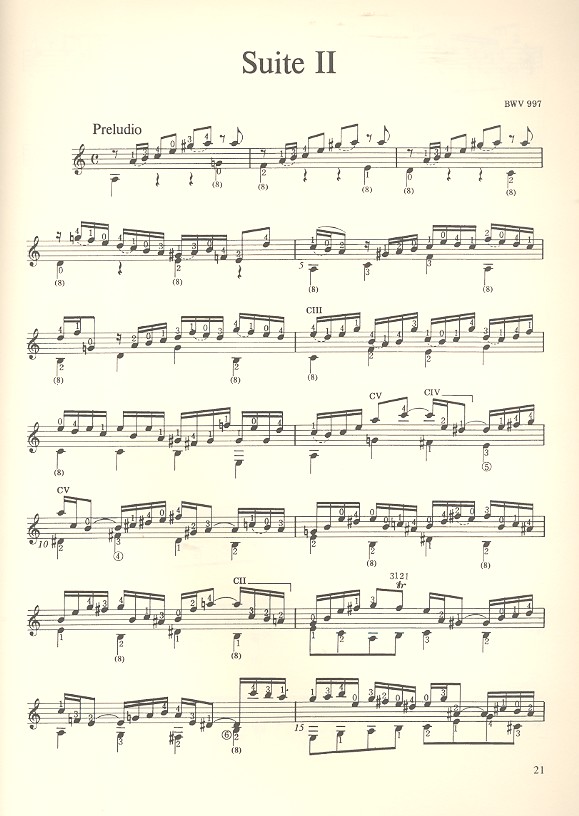 Lute Suites for guitar