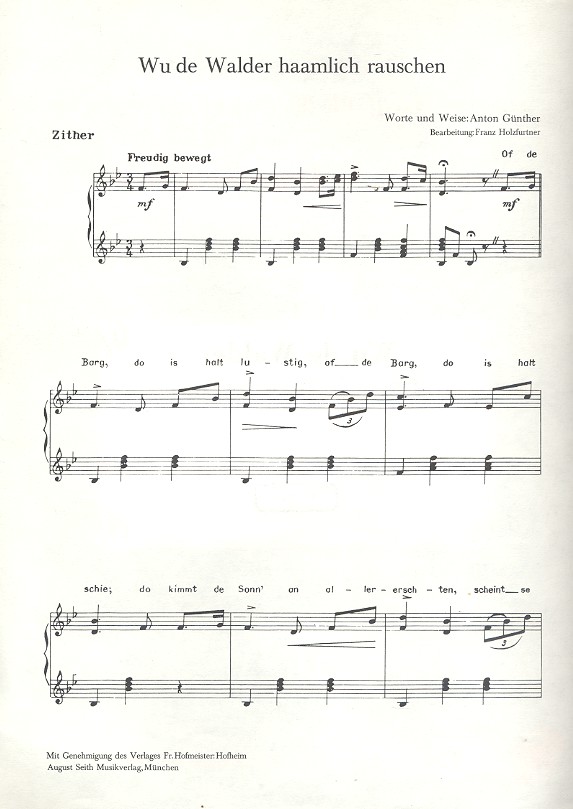 Wu de Walder haamlich rauschen