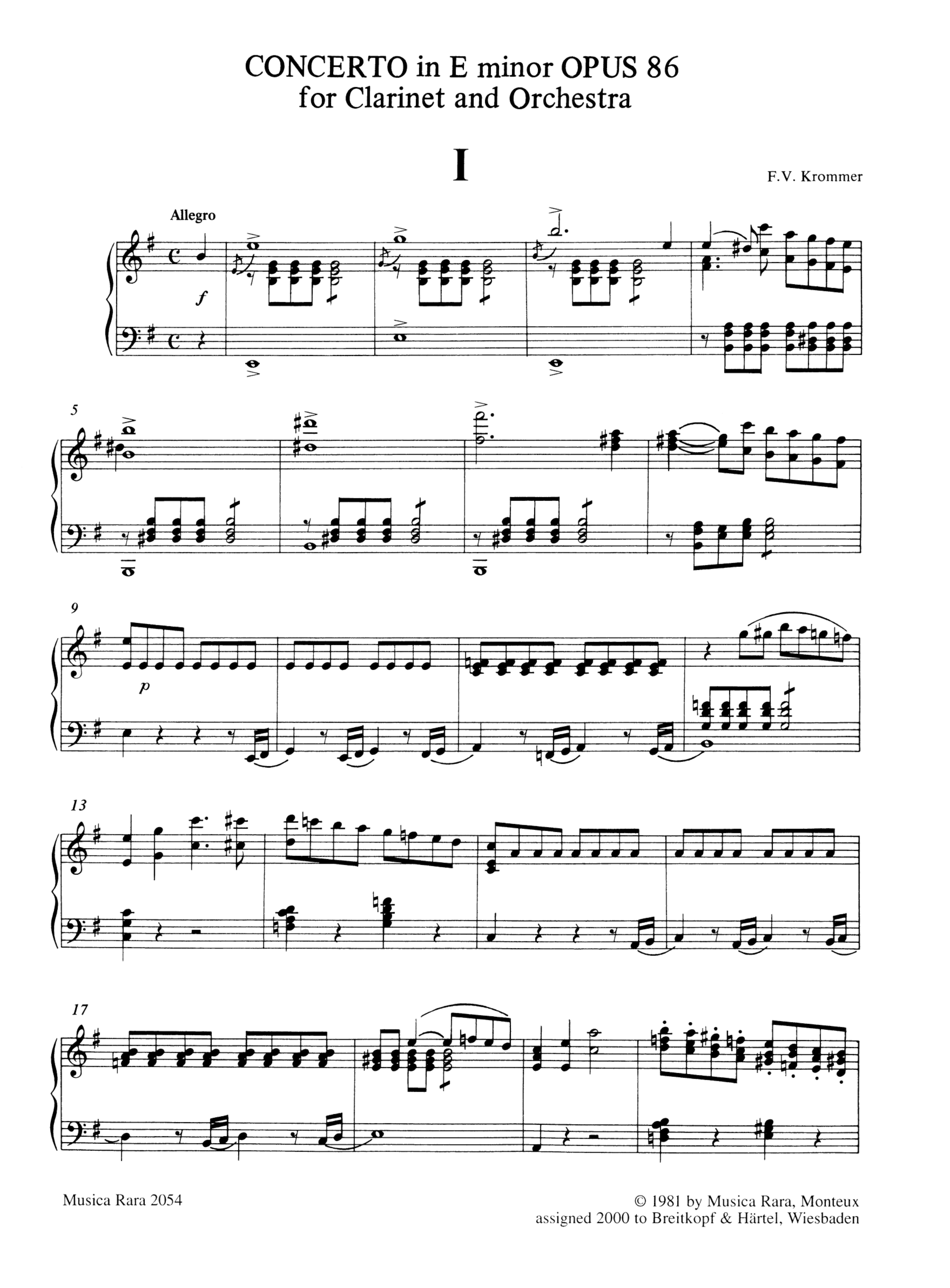 Concerto e minor op.86