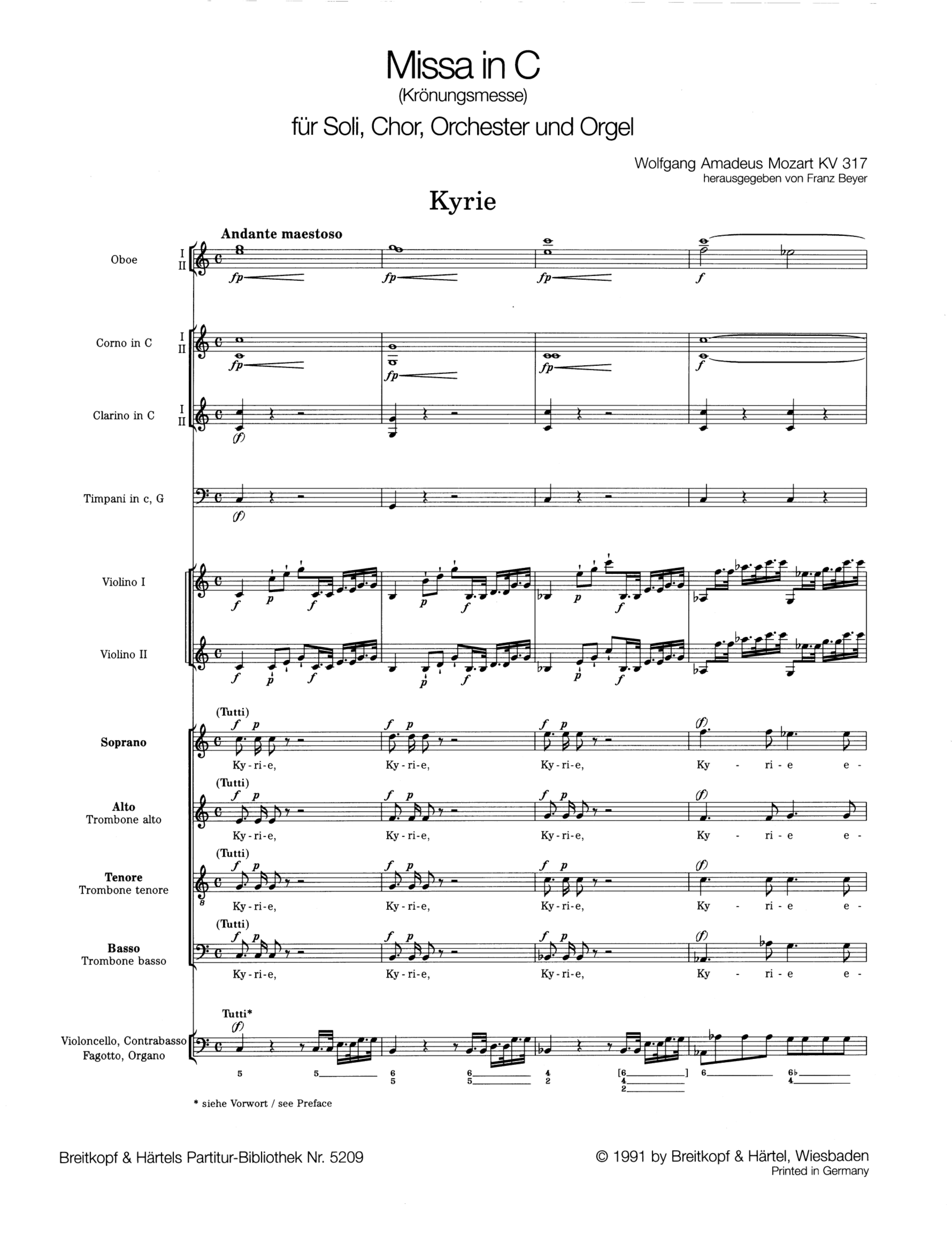 Missa C-Dur KV317 - Krönungsmesse