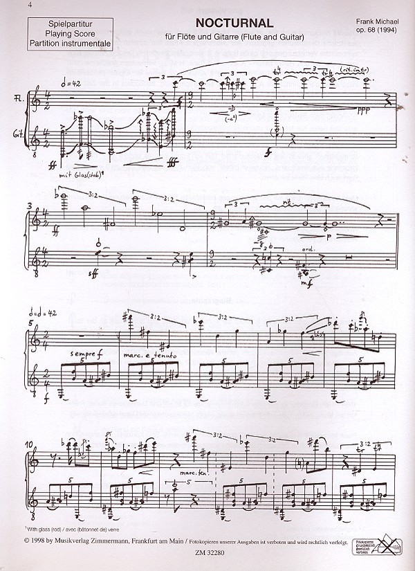 Nocturnal op.68 für Flöte und