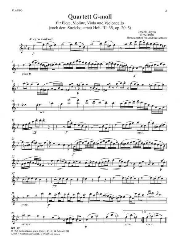 Quartett g-Moll nach op.20,5