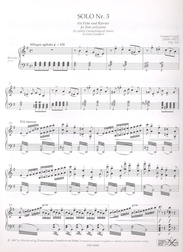 Solo Nr.3 op.126 für Flöte und Klavier