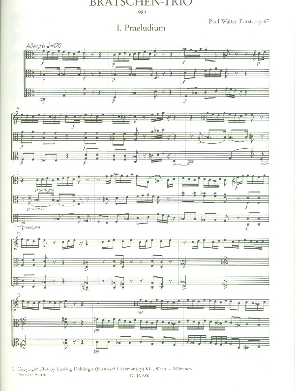 Bratschen-Trio op.67 für 3 Violen
