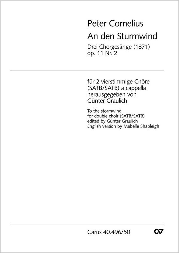 AN DEN STURMWIND OP.11,2 FUER