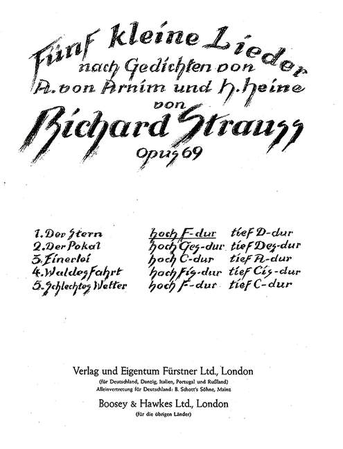 Der Stern F-Dur op. 69,1