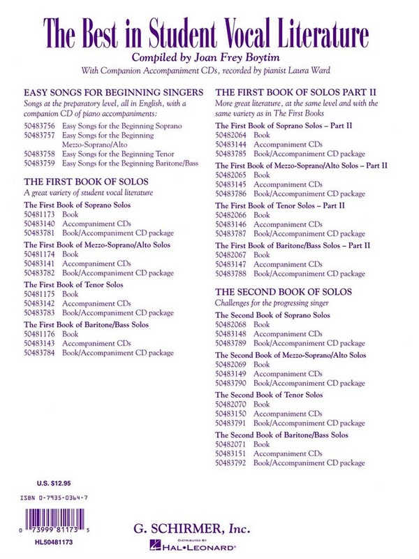 The first Book of Soprano Solos vol.1