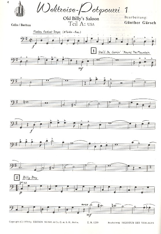 Weltreise in Noten - 16 internationale Tanzpotpourris