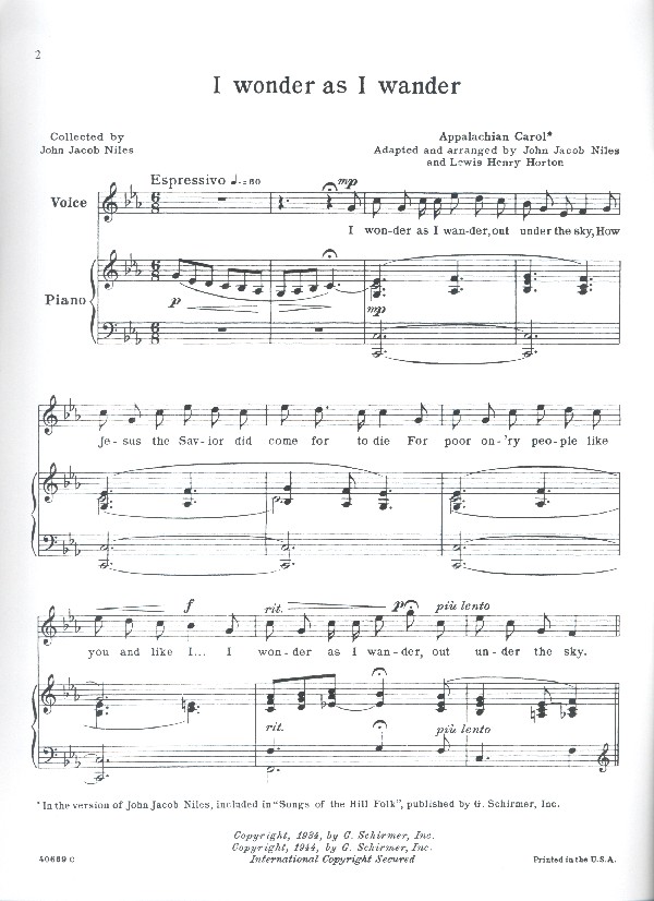 I wonder as I wander Appalachian