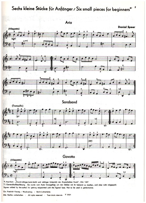 Deutsche Klaviermusik des 17. und 18. Jahrhunderts Band 1