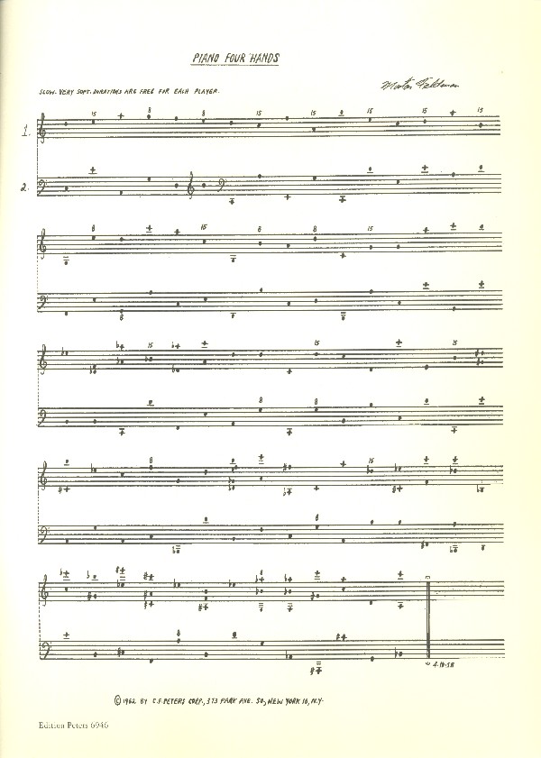 Piano 4 hands (1958)