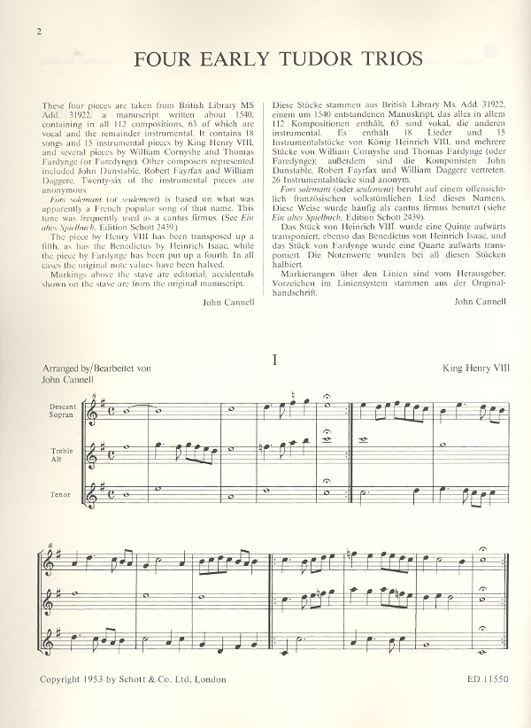 4 early Tudor Trios