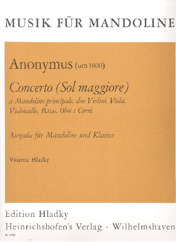 Konzert G-Dur für Mandoline und