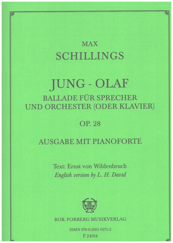 Jung-Olaf op.28 Melodrama für