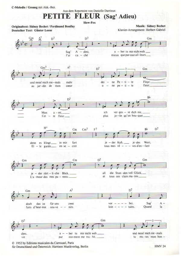 Petite Fleur (Sag' Adieu)