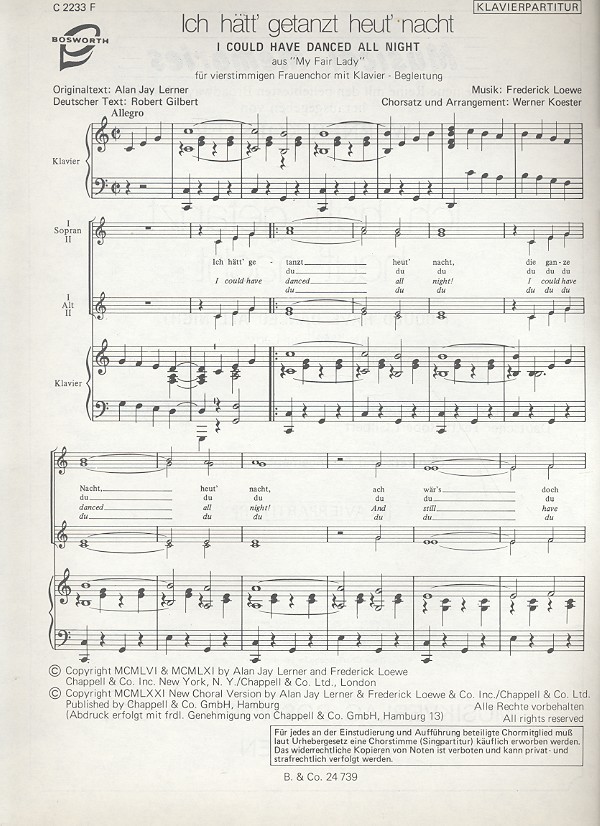 Ich hätt getanzt heut Nacht