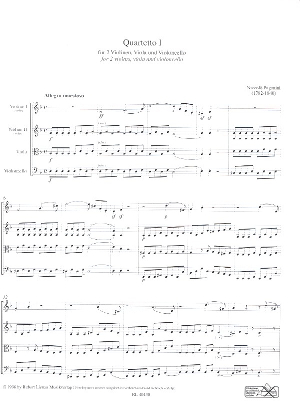 Streichquartett d-Moll Nr.1